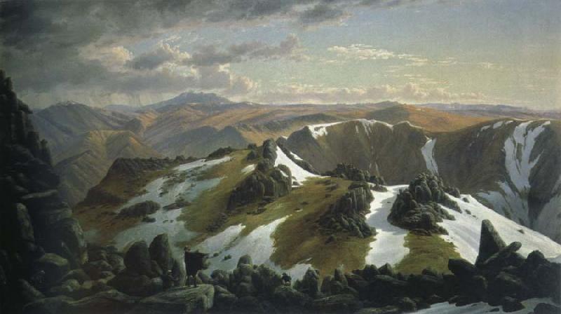 Eugene Guerard north east view from the northern top of mount kosciuszko Germany oil painting art